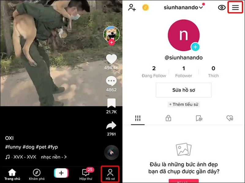 Hướng Dẫn Cách Chặn Và Bỏ Chặn Tài Khoản Trên TikTok 10 Bước 2: Chọn Cài đặt từ menu và tiếp theo chọn Quản lý tài khoản.