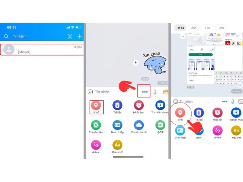 Bước 3: Chọn "Vị trí" cho iphone